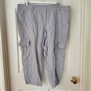 Eileen Fisher Organic Linen Cargo Capris